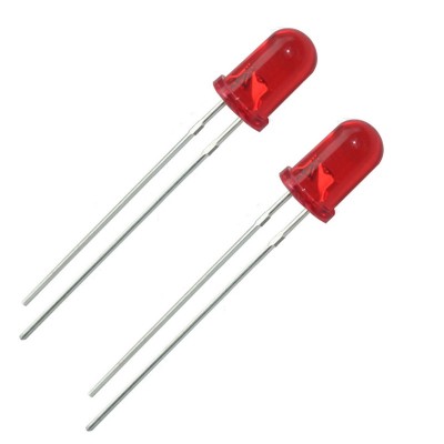 6V 5mm Red diffused led with Resistor inside